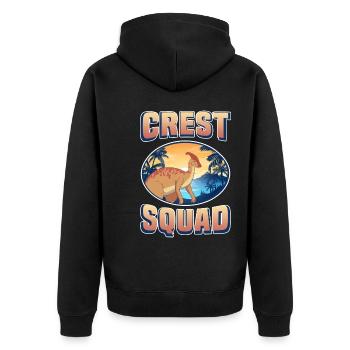 Dinosaurier Geschenke | Dino Kinder Geburtstage - Unisex Premium Bio Zip Hoodie - Schwarz - Hinten - Nico (187cm)