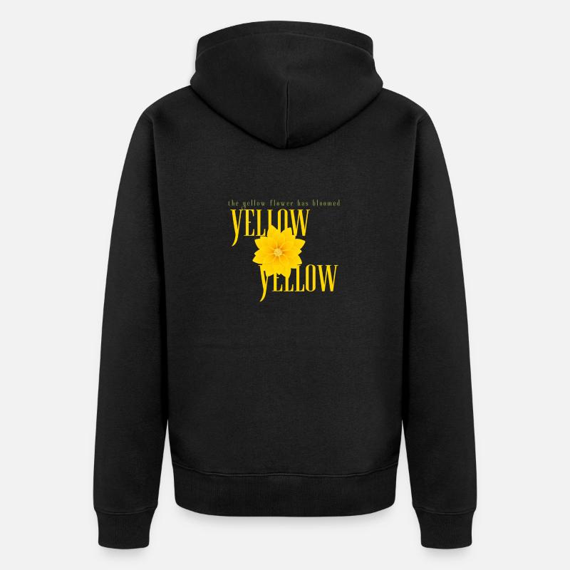 La fleur jaune - Veste à capuche bio Premium Unisexe - noir
