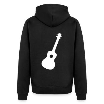 Guitare Ukulélé Cadeau - Veste à capuche bio Premium Unisexe - noir - Dos - Nico (187cm)