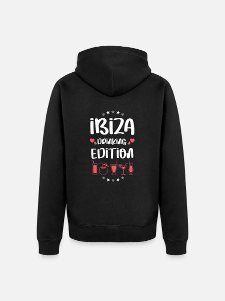 Ibiza Drinking Team - Unisex Premium Organic Zip Hoodie - black