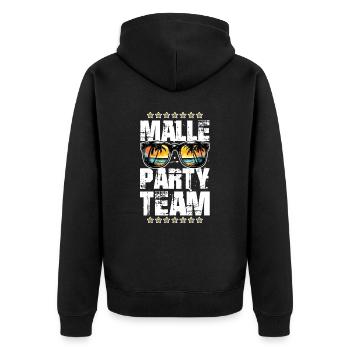 Malle Party Crew Palmiers - Veste à capuche bio Premium Unisexe - noir - Dos - Nico (187cm)