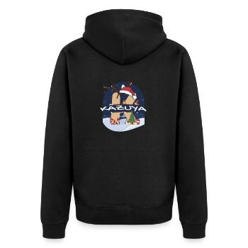 Nom Kazuya génial w chapeau de père Noël dans le thème de Noël - Veste à capuche bio Premium Unisexe - noir - Dos - Nico (187cm)