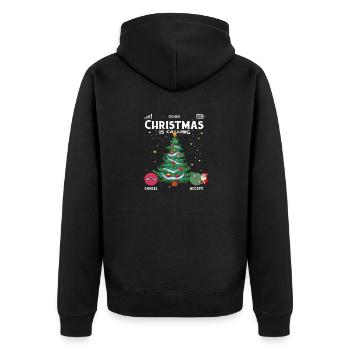 Noël appelle Noël pyjama drôle d’arbre - Veste à capuche bio Premium Unisexe - noir - Dos - Nico (187cm)