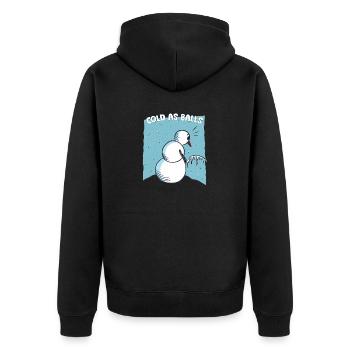 Snowman Cold As Balls Xmas Funny Christmas - Unisex Premium Organic Zip Hoodie - black - Back - Nico (187cm)