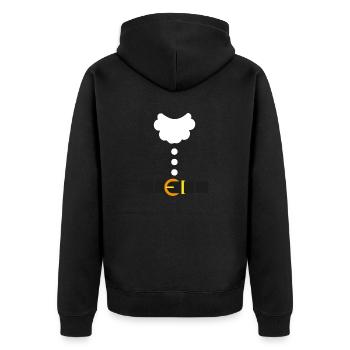 Christmas Santa Claus Costume Fun Santa Suit Xmas - Unisex Premium Organic Zip Hoodie - black - Back - Nico (187cm)