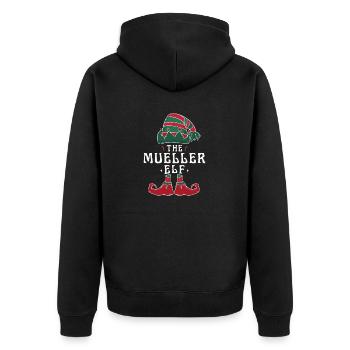 Müller Elf Familie Passende Gruppe Weihnachten Mama - Unisex Premium Bio Zip Hoodie - Schwarz - Hinten - Nico (187cm)