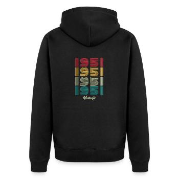73 Jahre alter Jahrgang 1951 Limitierte Auflage 73. - Unisex Premium Bio Zip Hoodie - Schwarz - Hinten - Nico (187cm)