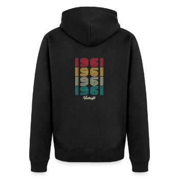 63 ans Millésime 1961 Edition Limitée 63ème - Veste à capuche bio Premium Unisexe - noir - Dos - Nico (187cm)