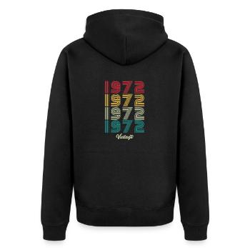 52 Years Old Vintage 1972 Limited Edition 52nd - Unisex Premium Organic Zip Hoodie - black - Back - Nico (187cm)