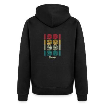 43 Years Old Vintage 1981 Limited Edition 43rd - Unisex Premium Organic Zip Hoodie - black - Back - Nico (187cm)