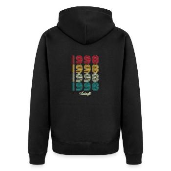 26 Jahre alter Jahrgang 1998 Limitierte Auflage 26. - Unisex Premium Bio Zip Hoodie - Schwarz - Hinten - Nico (187cm)