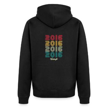 8 ans Millésime 2016 Edition Limitée 8ème - Veste à capuche bio Premium Unisexe - noir - Dos - Nico (187cm)