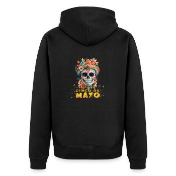 Cinco De Mayo Mädchen Mexikanische Fiesta 5 De Mayo - Unisex Premium Bio Zip Hoodie - Schwarz - Hinten - Nico (187cm)
