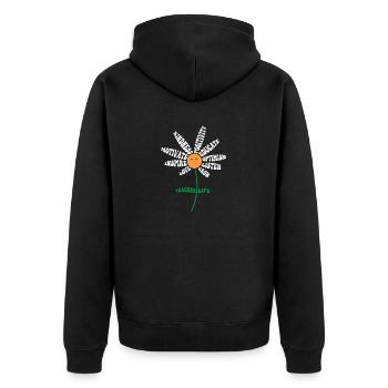 Lehrerleben - Lehre, Liebe, inspiriere Lehrer - Unisex Premium Bio Zip Hoodie - Schwarz - Hinten - Nico (187cm)