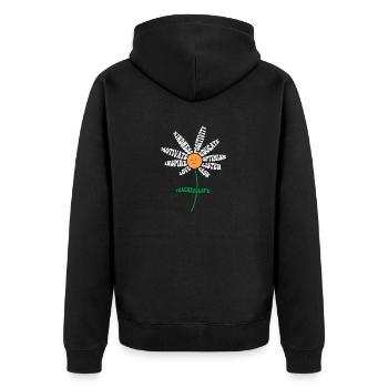 Lehrerleben - Lehre, Liebe, inspiriere Lehrer - Unisex Premium Bio Zip Hoodie - Schwarz - Hinten - Nico (187cm)