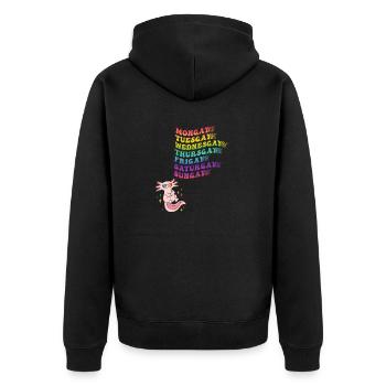 Osez être vous-même tous les jours - Cute Pride LGBTQ - Veste à capuche bio Premium Unisexe - noir - Dos - Nico (187cm)