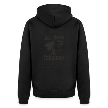 Cette reine noire fait 32 looks fabuleux - 32e - Veste à capuche bio Premium Unisexe - noir - Dos - Nico (187cm)