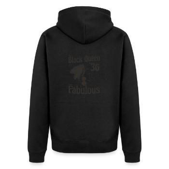 Cette reine noire rend 36 looks fabuleux - 36e - Veste à capuche bio Premium Unisexe - noir - Dos - Nico (187cm)