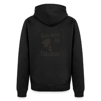 This Black Queen Makes 49 Looks Fabulous - 49th - Unisex Premium Organic Zip Hoodie - black - Back - Nico (187cm)