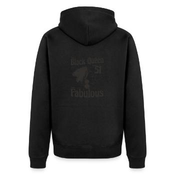 Cette reine noire donne à 51 un look fabuleux - 51e - Veste à capuche bio Premium Unisexe - noir - Dos - Nico (187cm)