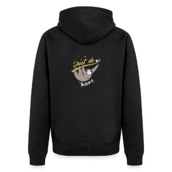 Just Do Nothing - To Do List Nothing - Unisex Premium Organic Zip Hoodie - black - Back - Nico (187cm)