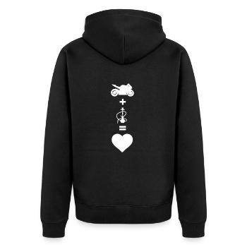 Belle combinaison - Veste à capuche bio Premium Unisexe - noir - Dos - Nico (187cm)