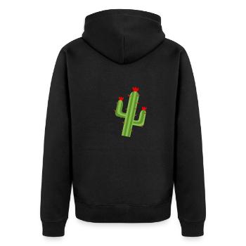 Cactus, cactus, plantes succulentes, plantes de cactus - Veste à capuche bio Premium Unisexe - noir - Dos - Nico (187cm)