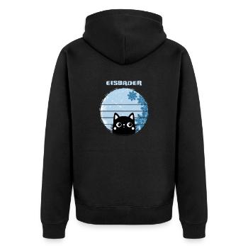 Baigneurs de glace rustique Chat de bain d’hiver dans un bain de glace - Veste à capuche bio Premium Unisexe - noir - Dos - Nico (187cm)