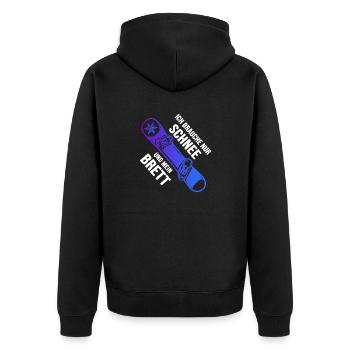 Snowboard freestyle Snowboarder Snowboard-Brett - Unisex Premium Bio Zip Hoodie - Schwarz - Hinten - Nico (187cm)