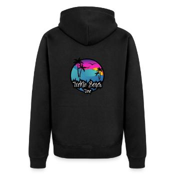 Online Entrepreneur | Work At Home Business - Unisex Premium Organic Zip Hoodie - black - Back - Nico (187cm)