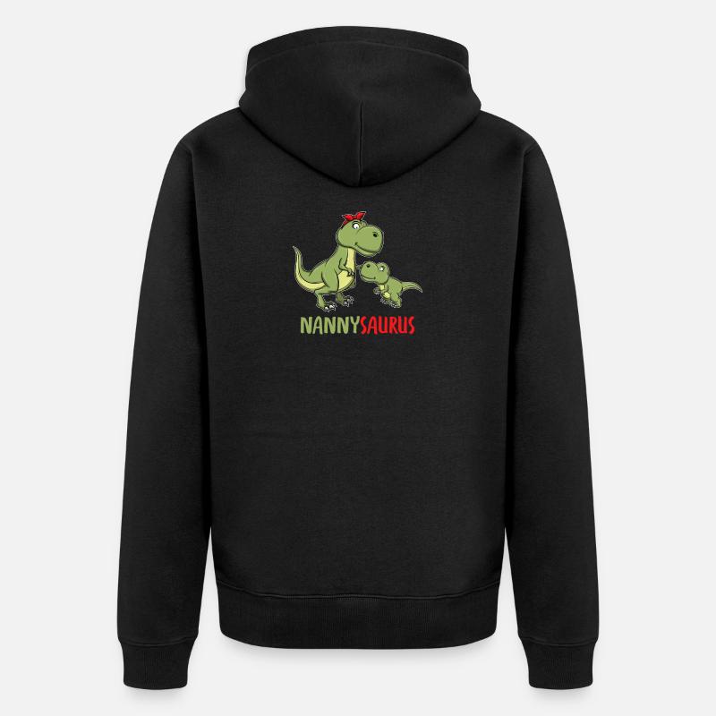 Nounours saurus - Veste à capuche bio Premium Unisexe - noir