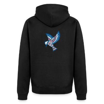 Cadeau autochtone autochtone du nord-ouest du Pacifique - Veste à capuche bio Premium Unisexe - noir - Dos - Nico (187cm)