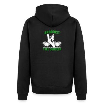 Cadeau de scie à chaîne d'arboriste Förster - Veste à capuche bio Premium Unisexe - noir - Dos - Nico (187cm)
