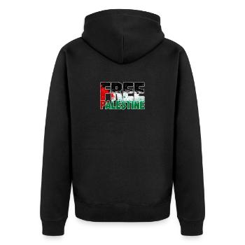 Palestine libre - Veste à capuche bio Premium Unisexe - noir - Dos - Nico (187cm)