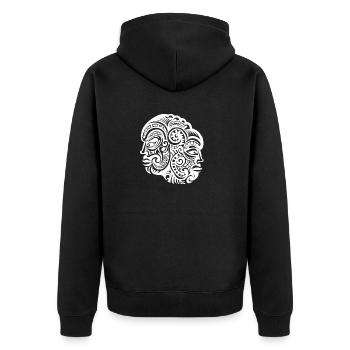 Art expressif du tatouage néo-zélandais des Maoris - Veste à capuche bio Premium Unisexe - noir - Dos - Nico (187cm)