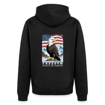 Pygargue à tête blanche - Veste à capuche bio Premium Unisexe - noir - Dos - Nico (187cm)