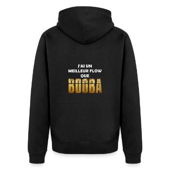 J'ai un meilleur flow que Booba - Veste à capuche bio Premium Unisexe - noir - Dos - Nico (187cm)