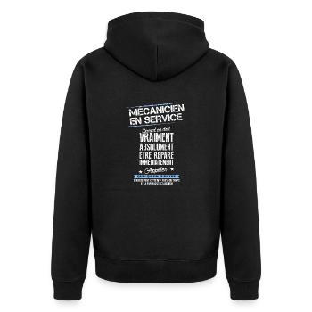 Mécanicien: Appelez quelqu'un d'autre - Veste à capuche bio Premium Unisexe - noir - Dos - Nico (187cm)