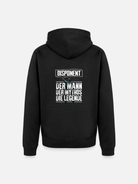 DISPONENT - Mythos - Unisex Premium Bio Zip Hoodie - Schwarz