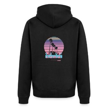Stay RAD - Unisex Premium Organic Zip Hoodie - black - Back - Nico (187cm)