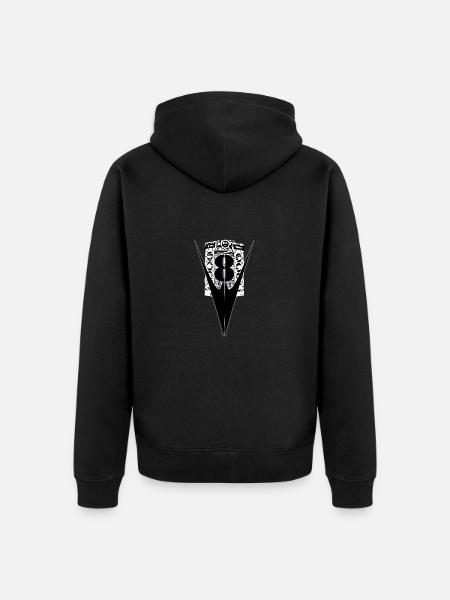 v8 - Unisex Premium Bio Zip Hoodie - Schwarz
