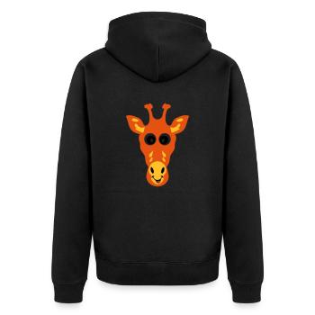 giraffe drawing animals 711 child - Unisex Premium Organic Zip Hoodie - black - Back - Nico (187cm)