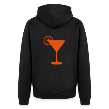 verre apero rondelle citron 903 - Veste à capuche bio Premium Unisexe - noir - Dos - Nico (187cm)