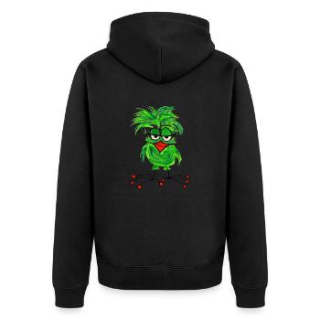 Die Fladders - Sag bloß - Unisex Premium Bio Zip Hoodie - Schwarz - Hinten - Nico (187cm)