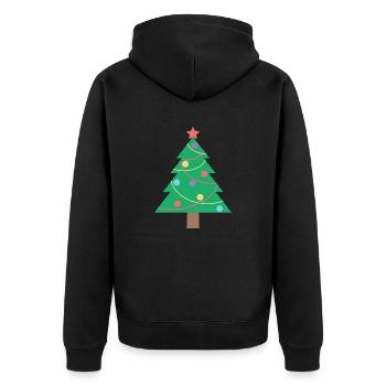 Christmas tree - Unisex Premium Organic Zip Hoodie - black - Back - Nico (187cm)