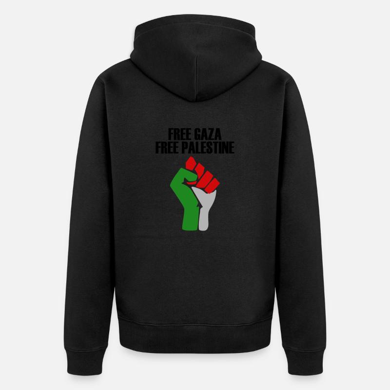 gaza libre palestine libre - Veste à capuche bio Premium Unisexe - noir