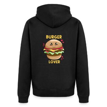 Burger Lover - Veste à capuche bio Premium Unisexe - noir - Dos - Nico (187cm)