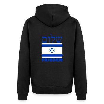 Shalom Israël - Paix Israël - Veste à capuche bio Premium Unisexe - noir - Dos - Nico (187cm)