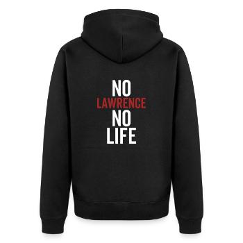 Pas de Lawrence Pas de vie - Veste à capuche bio Premium Unisexe - noir - Dos - Nico (187cm)