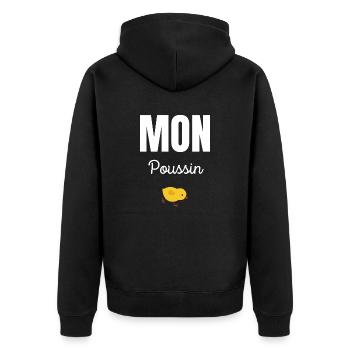 mon poussin - Veste à capuche bio Premium Unisexe - noir - Dos - Nico (187cm)